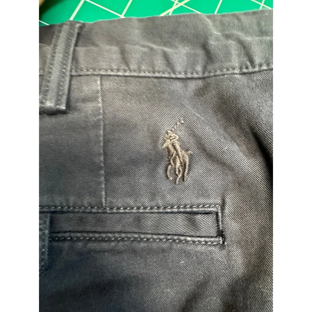 Polo Ralph Lauren Mens Classic Fit 9 Inch Chino Shorts Navy Blue Size 38 Cotton